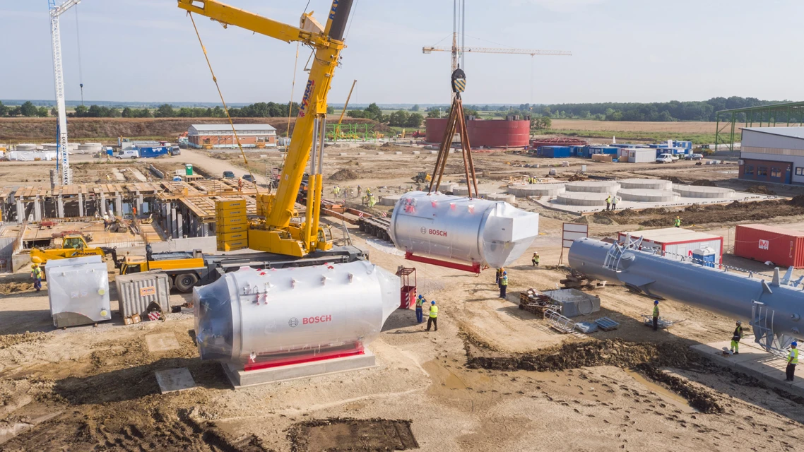 Man looking on a plan