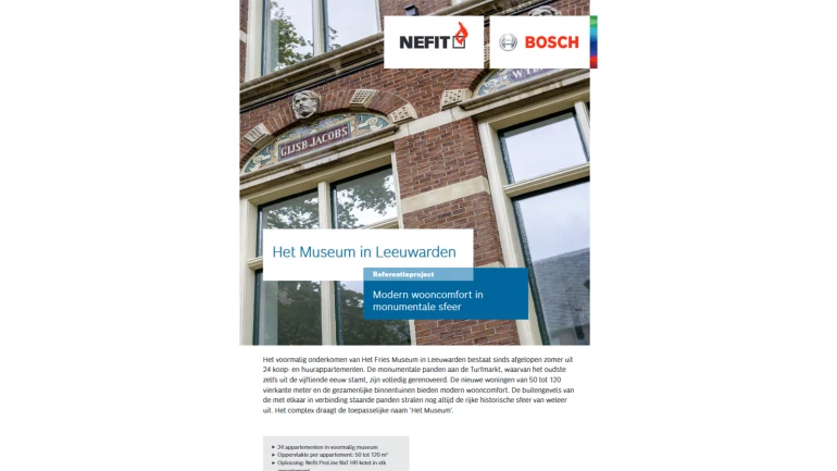 Leeuwarden, Nefit ProLine NxT HR-ketel in elk appartement