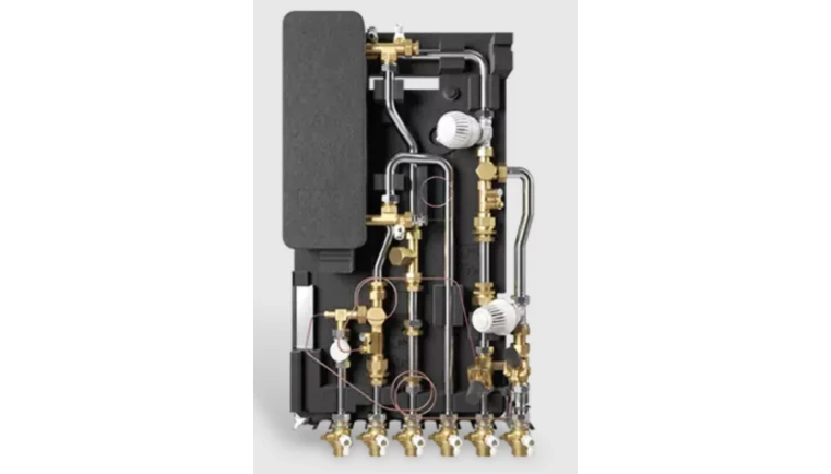 Modulaire afgifteset voor warm water en verwarming