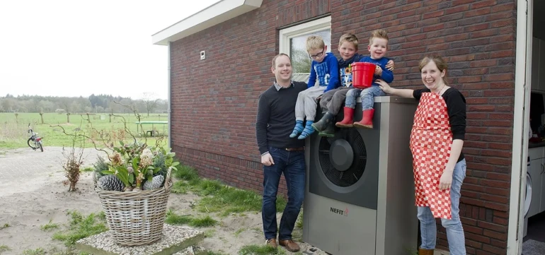 Family with heat pump