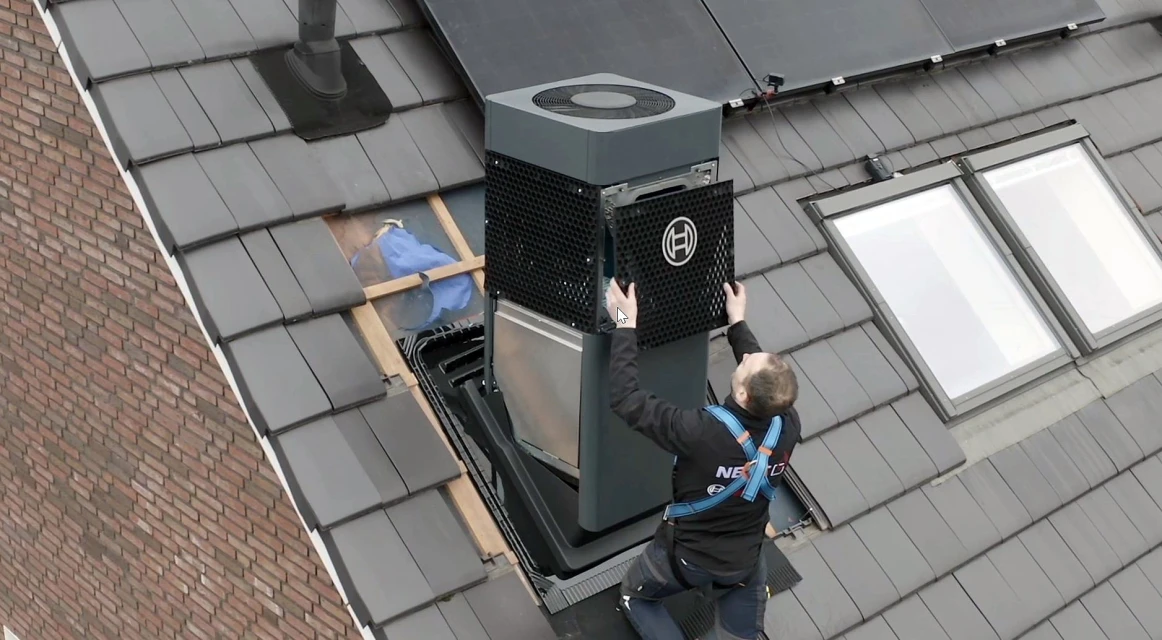 Nefit-Bosch Compres 5800i AWR Dakwarmtepomp installatie