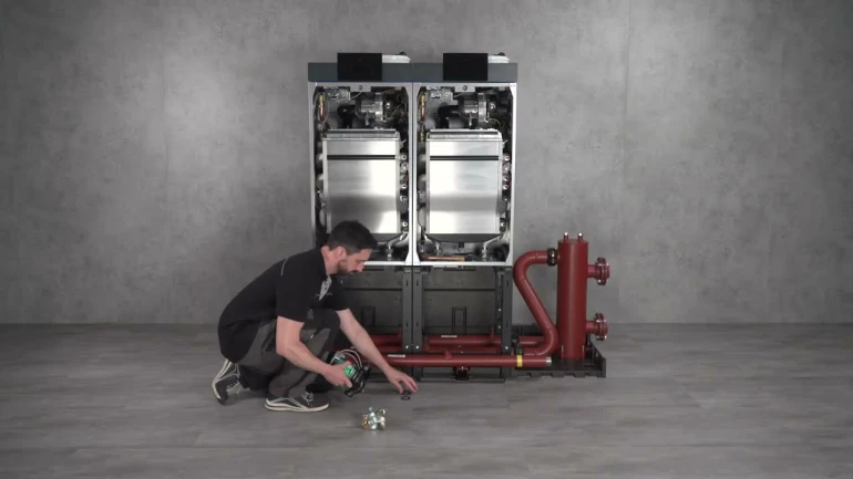 Nefit Bosch Condens 7000 WP cascade hydraulisch aansluiten